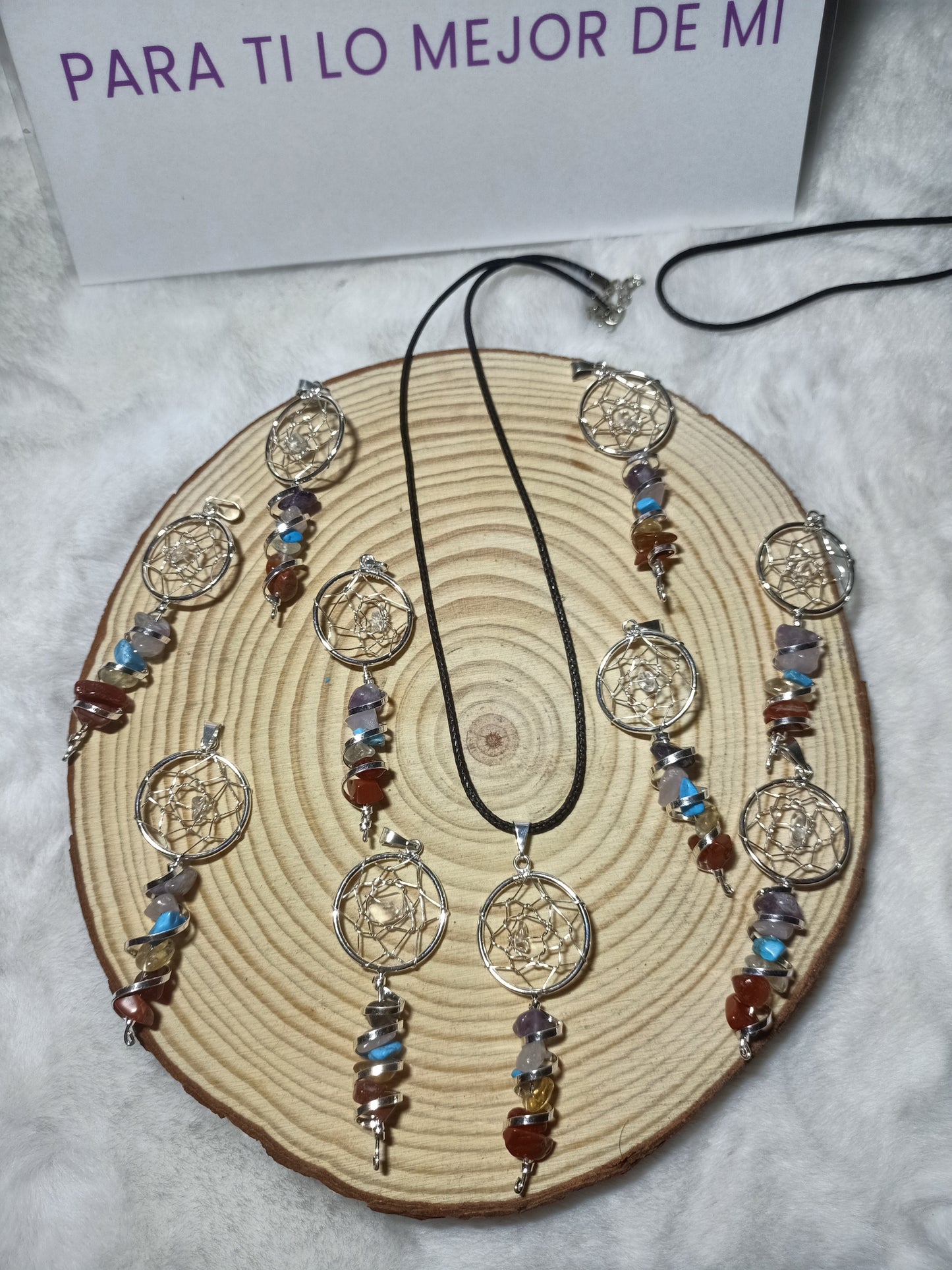 Colgante Atrapasueños con piedra de Chakras