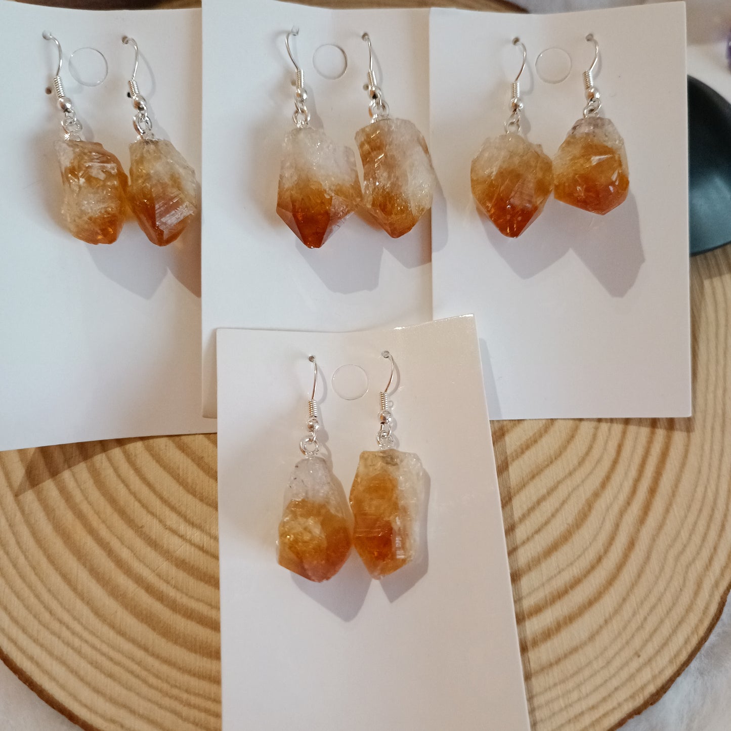 Pendientes Punta de Citrino