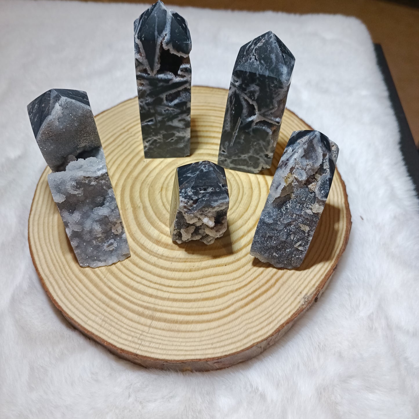 Obeliscos de Esfalerita Semipulidos