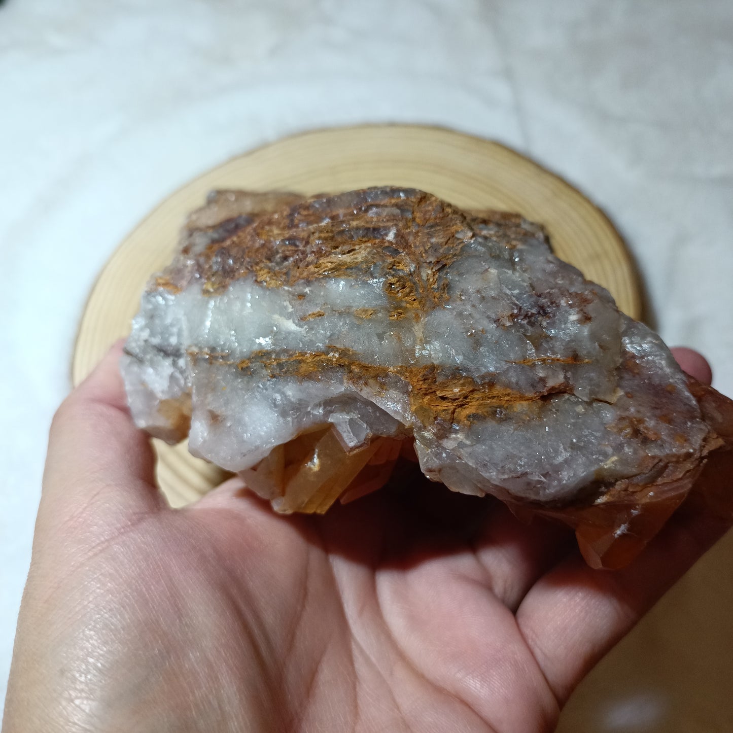 Drusa de Cuarzo Mandarina.