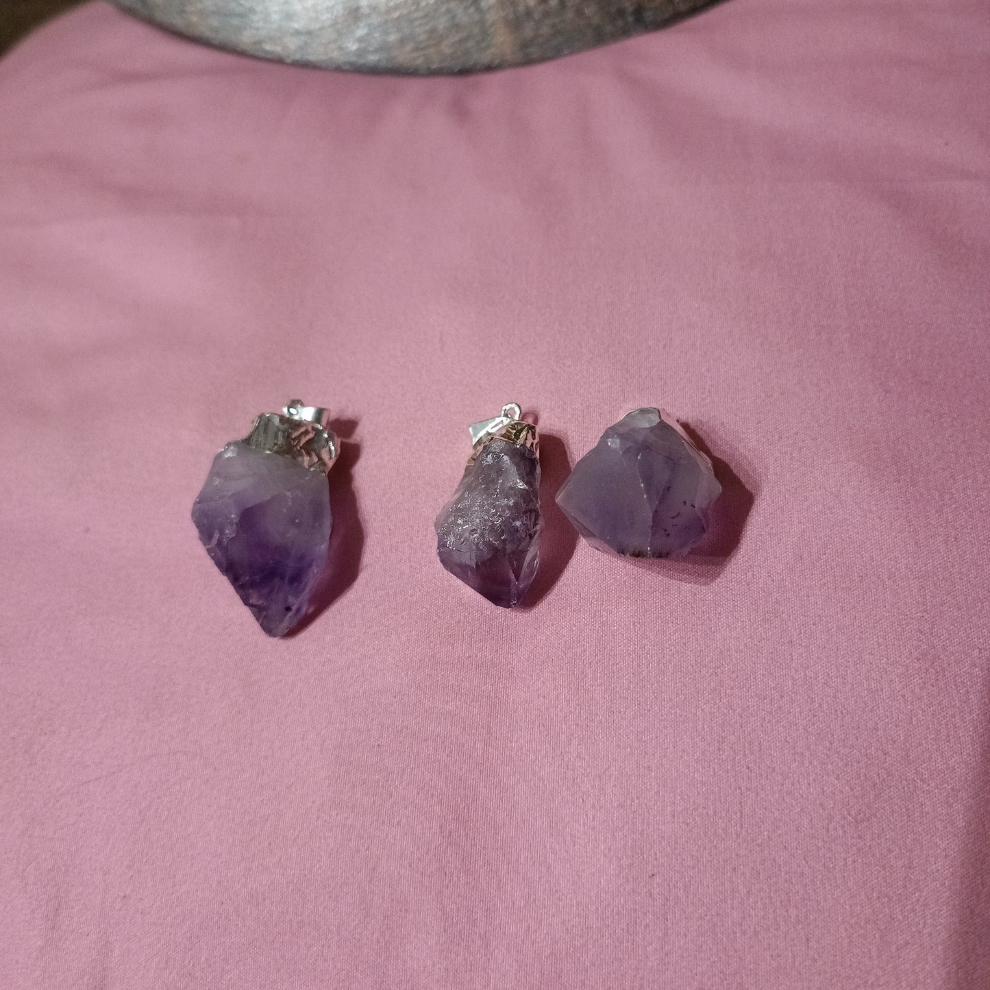 Colgante Punta Amatista en Plateado