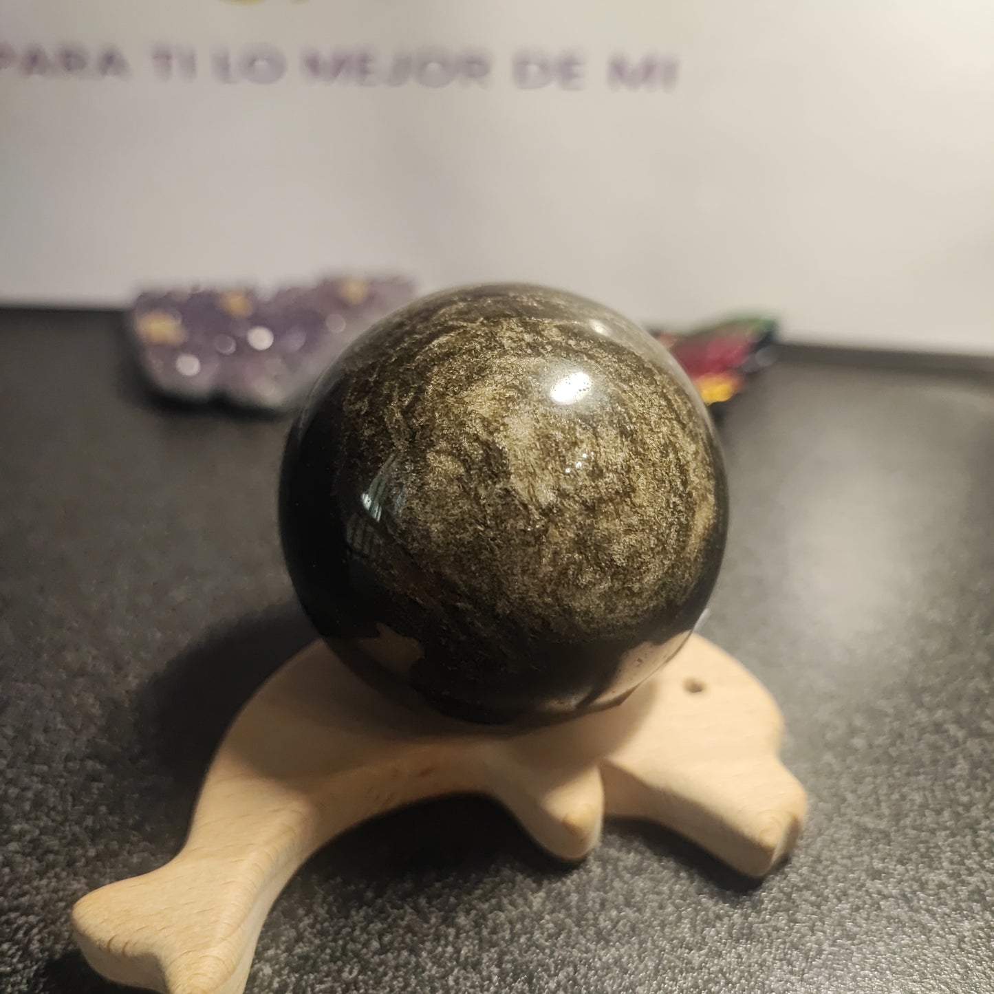 Esfera de Obsidiana Dorada