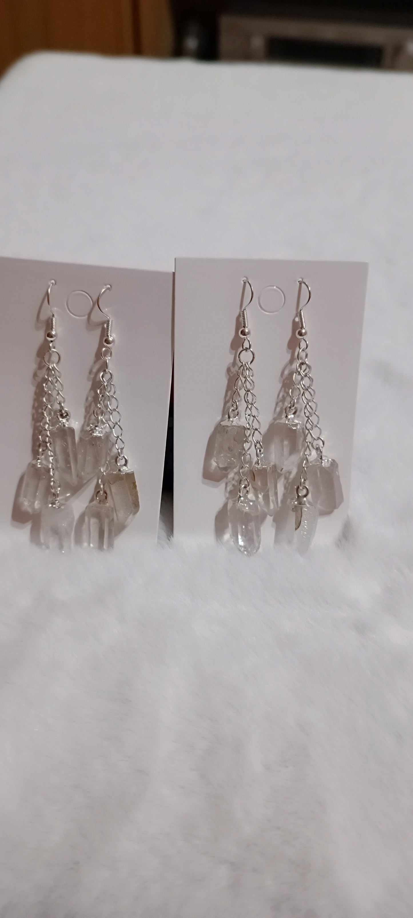 Pendientes 3 Cuarzos Cristal de Roca