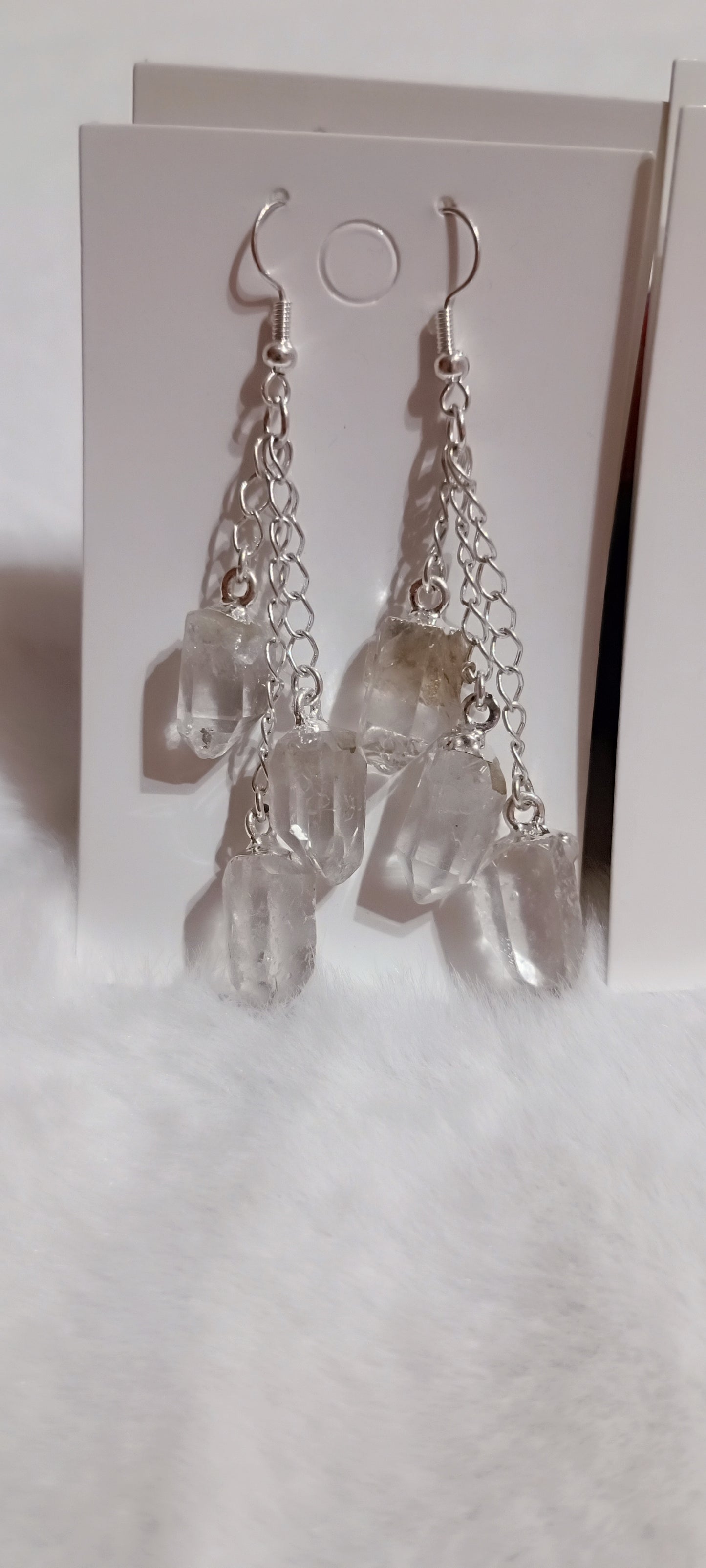 Pendientes 3 Cuarzos Cristal de Roca