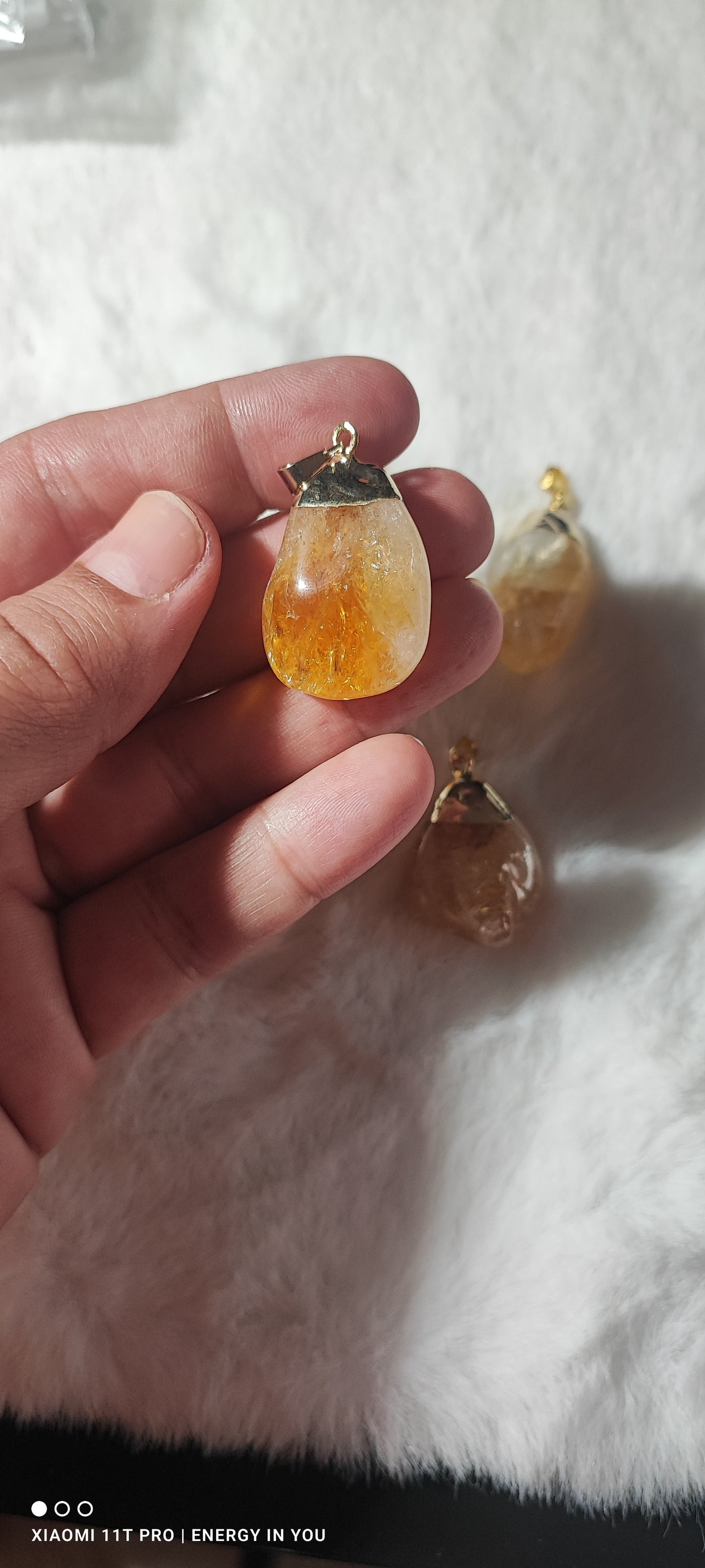 Colgante Citrino en forma de Gota