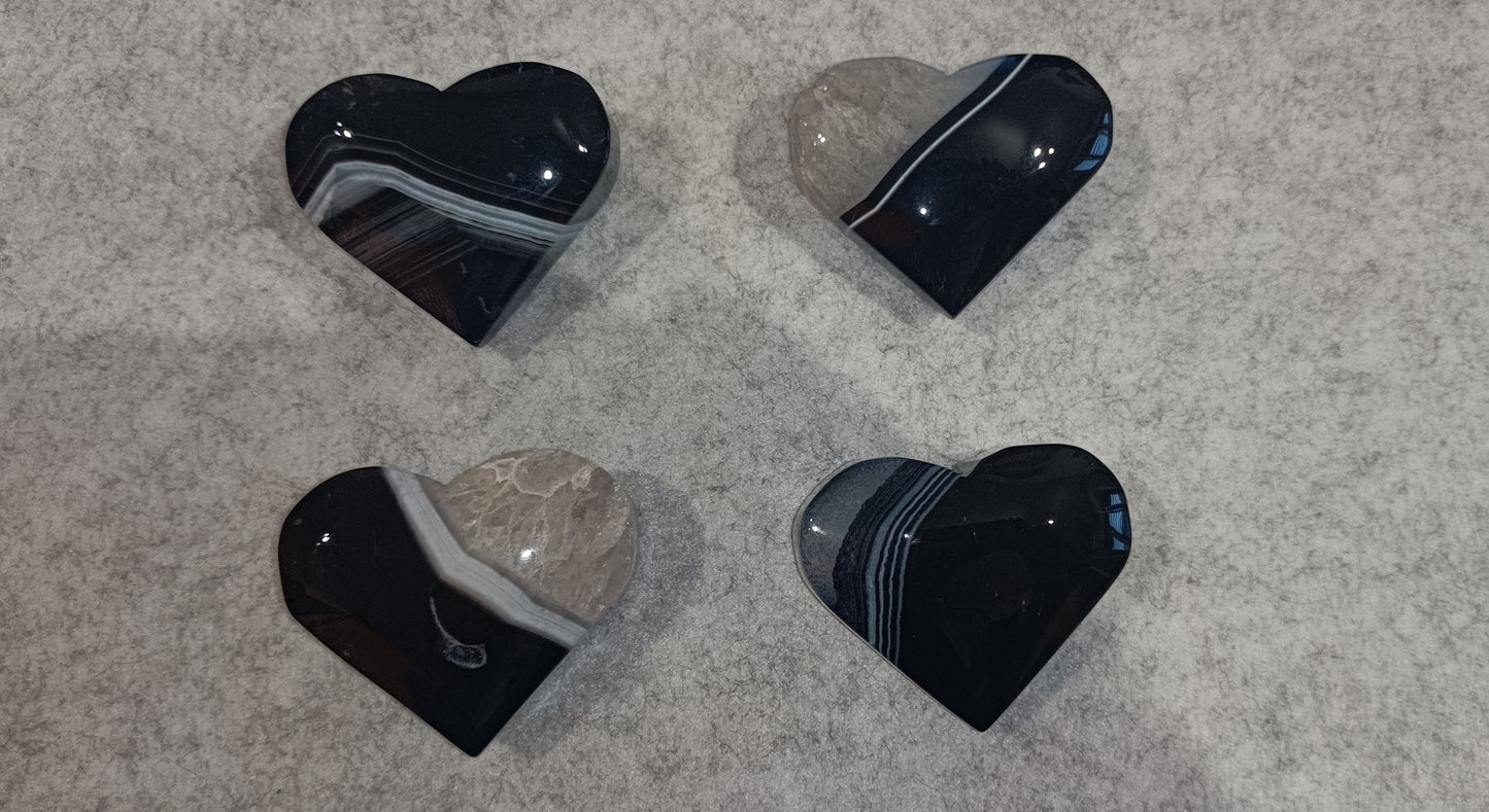 Corazón Ágata Negra