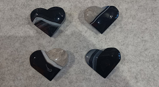 Corazón Ágata Negra