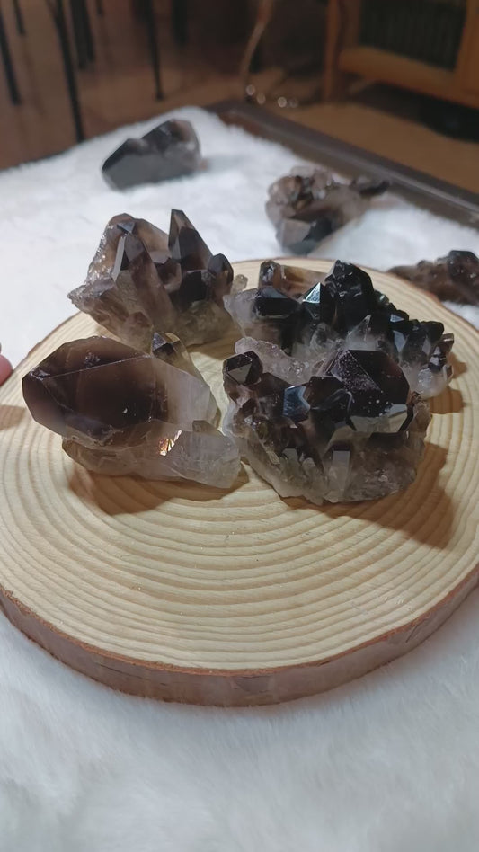 Drusas de Cuarzo Ahumado