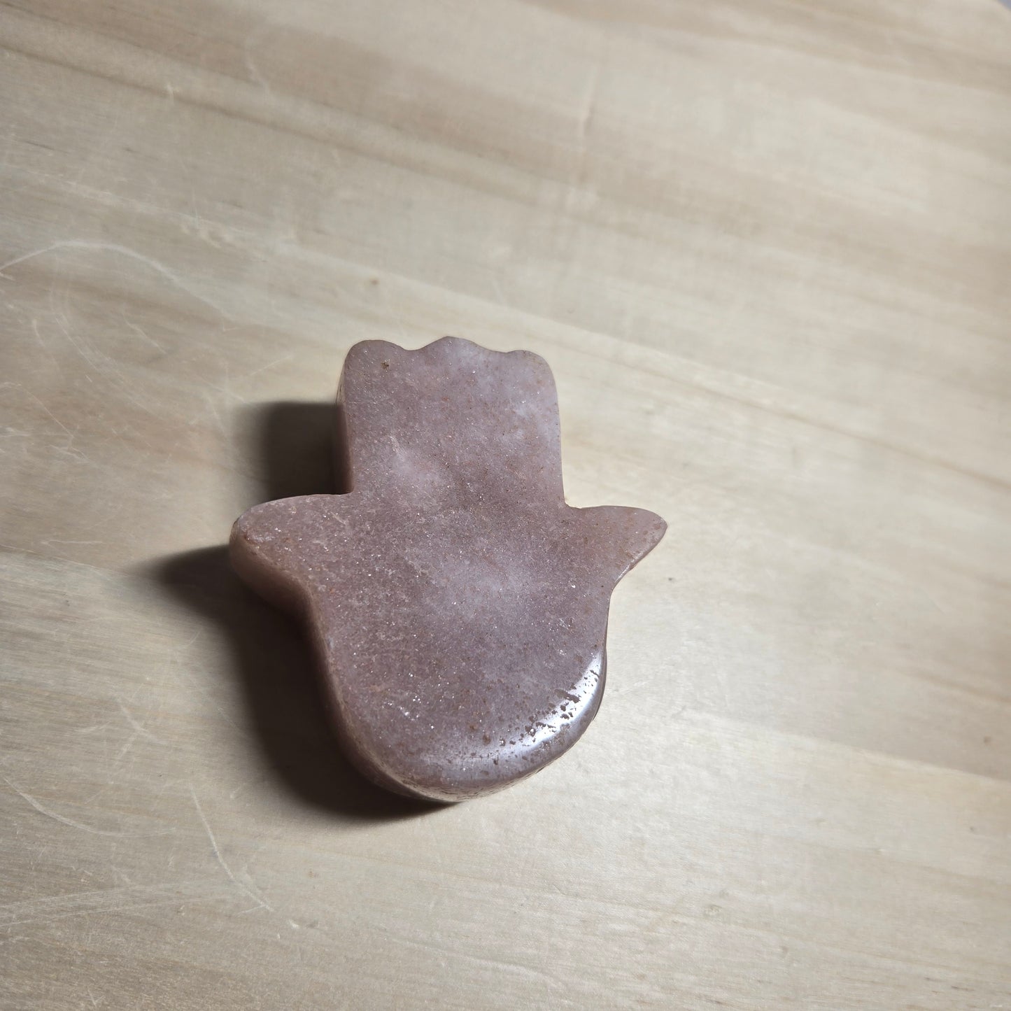 Mano de Fátima Amatista Rosa