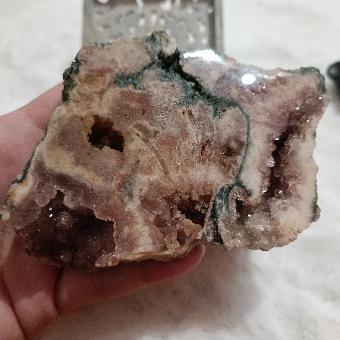 Amatista Rosa Slab en bruto