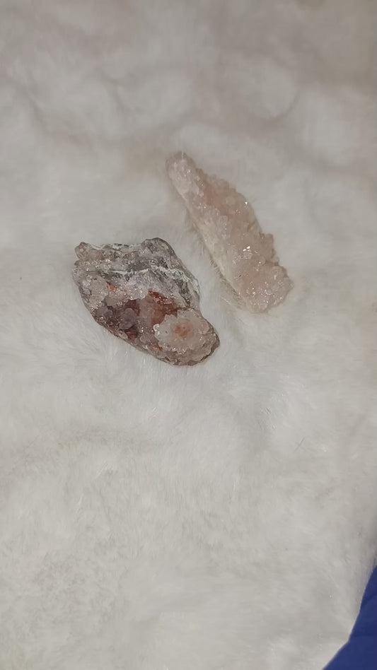 Drusas pequeñas de Amatista Rosa ( en bruto )