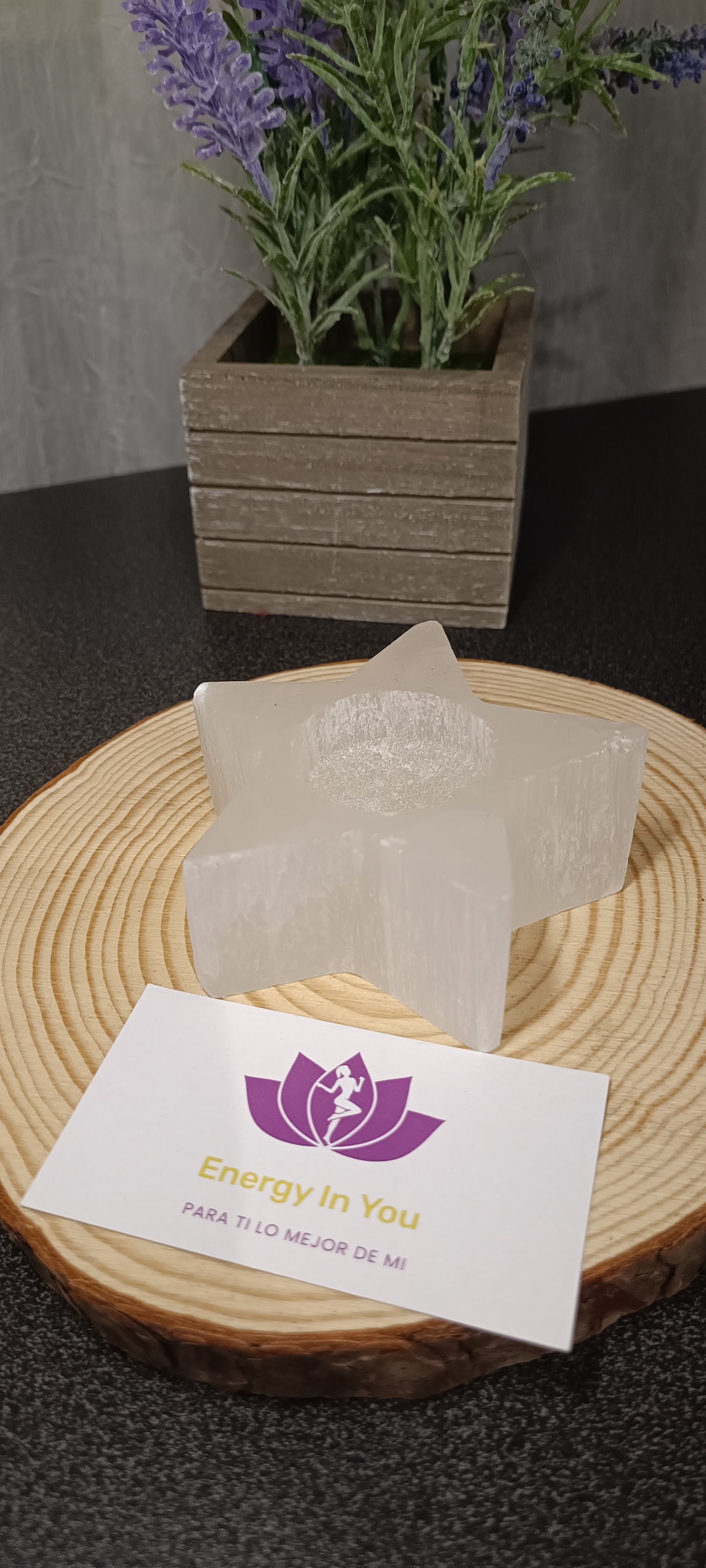 Portavelas de  Selenita