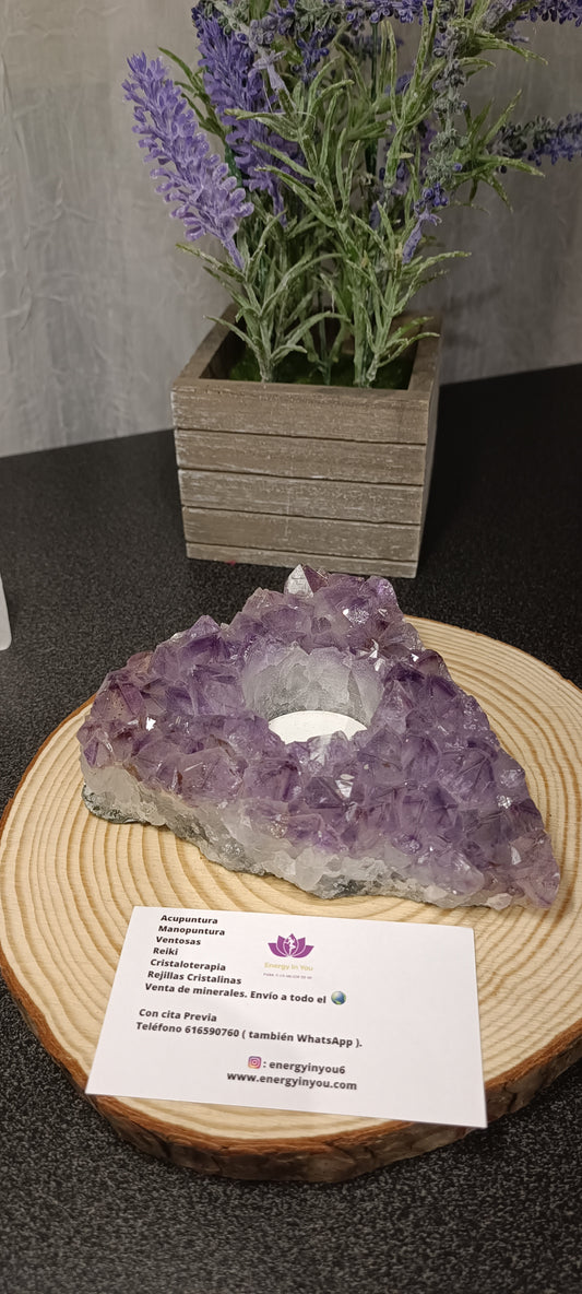 Portavelas de Amatista en drusa