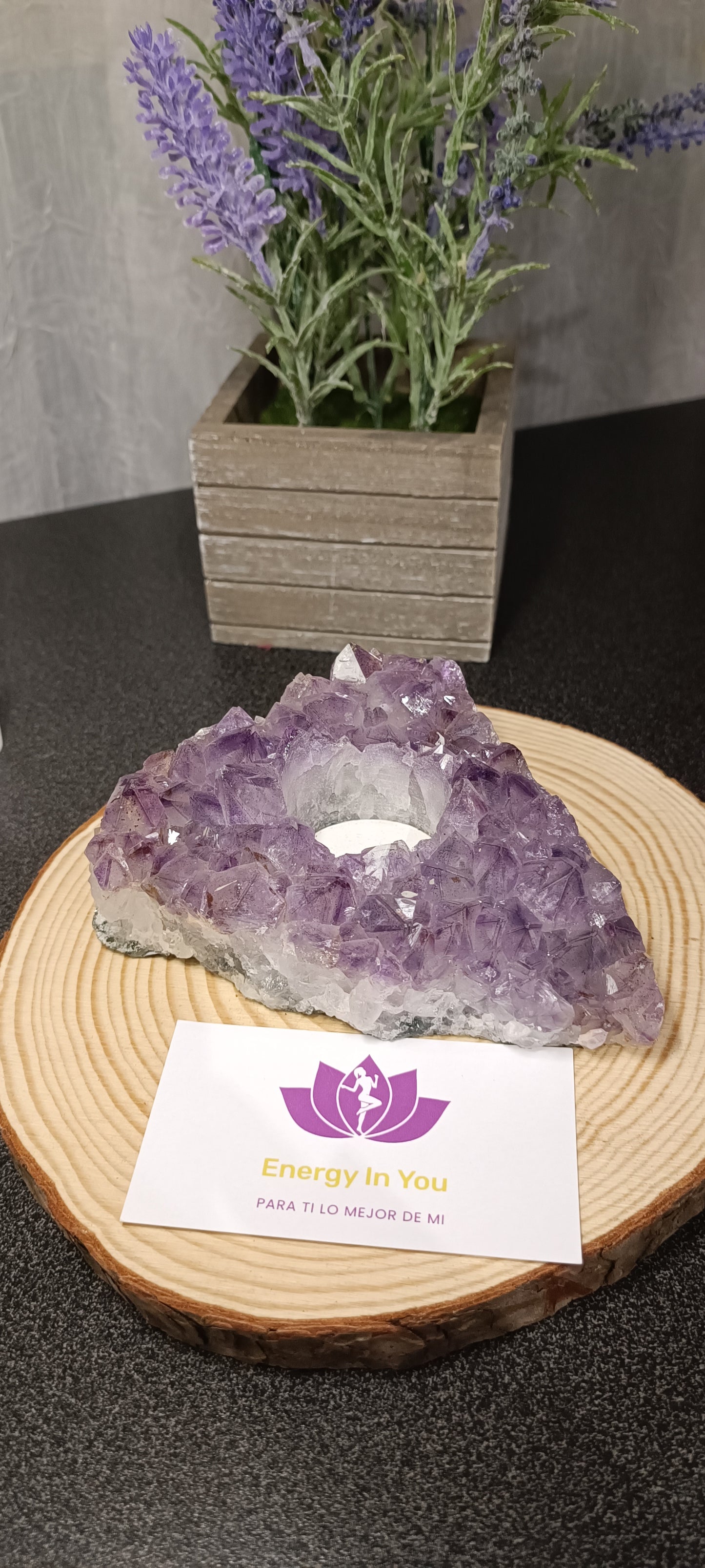 Portavelas de Amatista en drusa