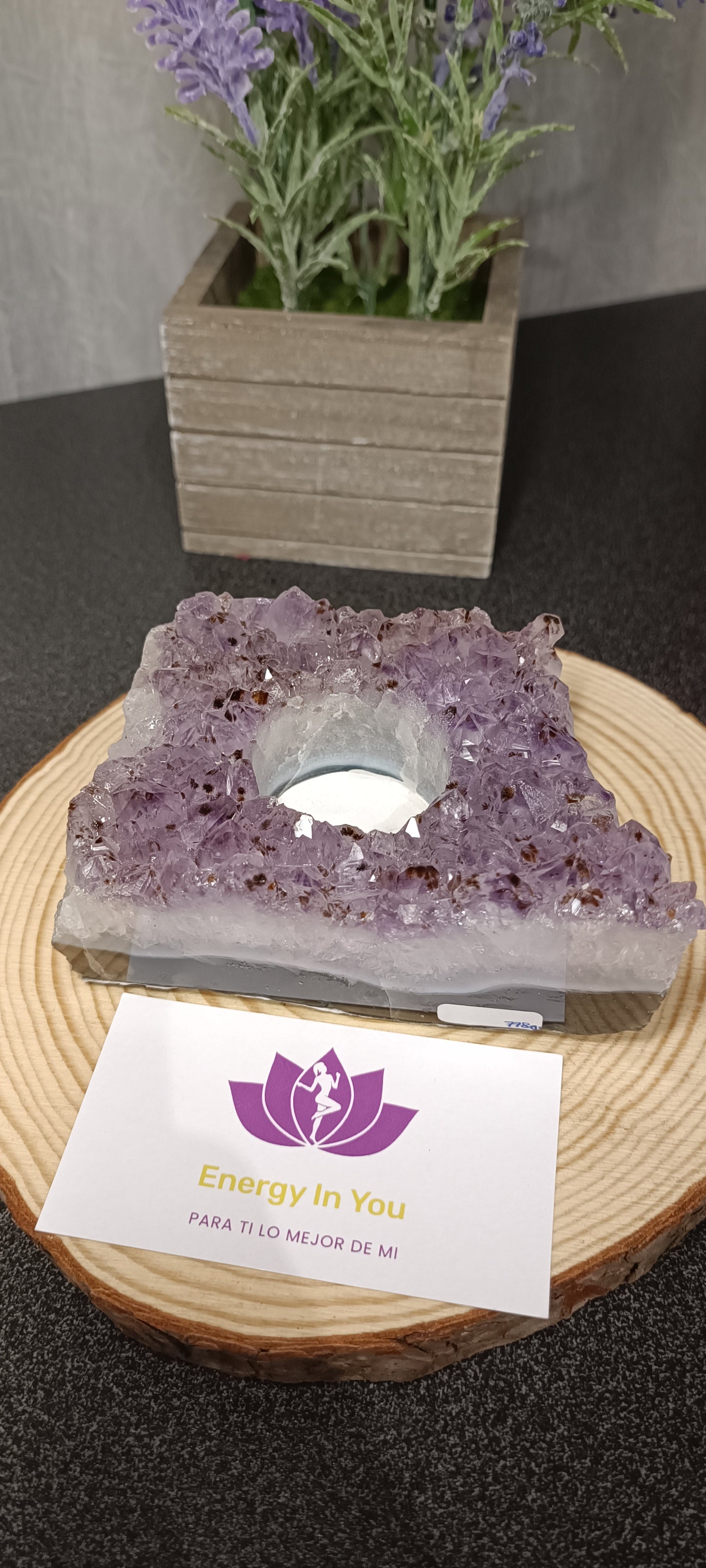 Portavelas de Amatista en drusa