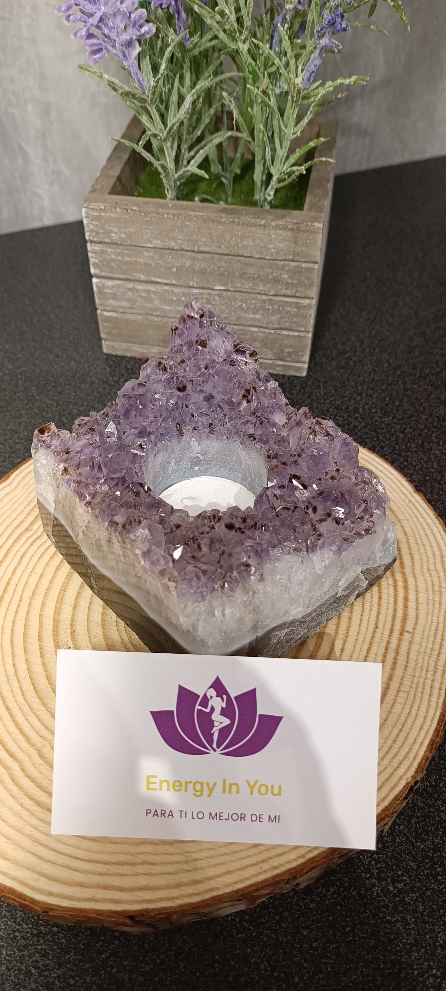 Portavelas de Amatista en drusa